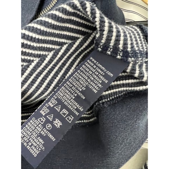 Tommy HilfigerJunior Long Sleeve Full Zip Hooded Striped Sweatshirt Size M - Picture 5 of 11